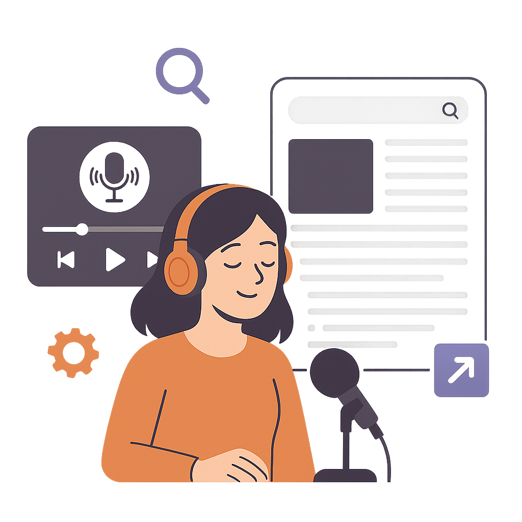 Turning podcast into blog post