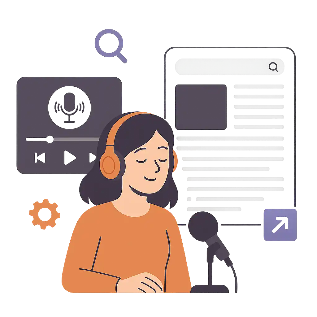 Turning podcast into blog post