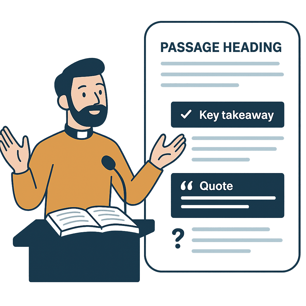 Church converting sermon into blog post or email newsletter