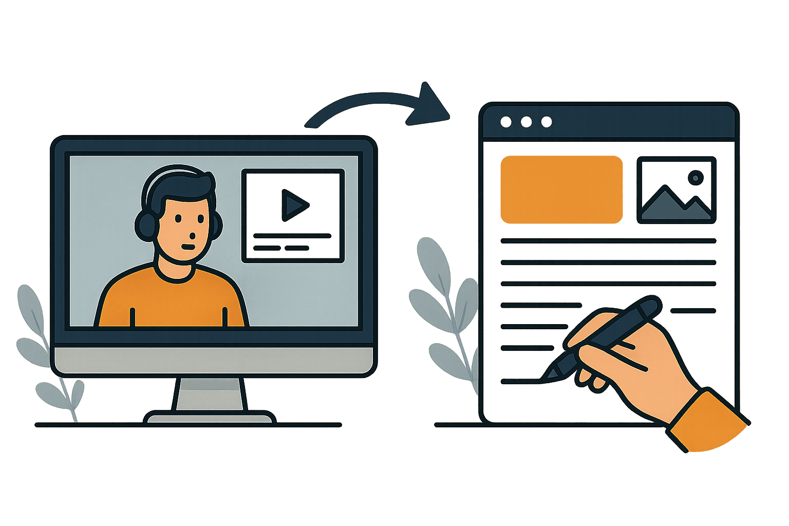 Webinar being converted into a blog post article