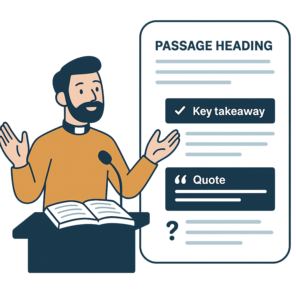 Church converting sermon into blog post or email newsletter