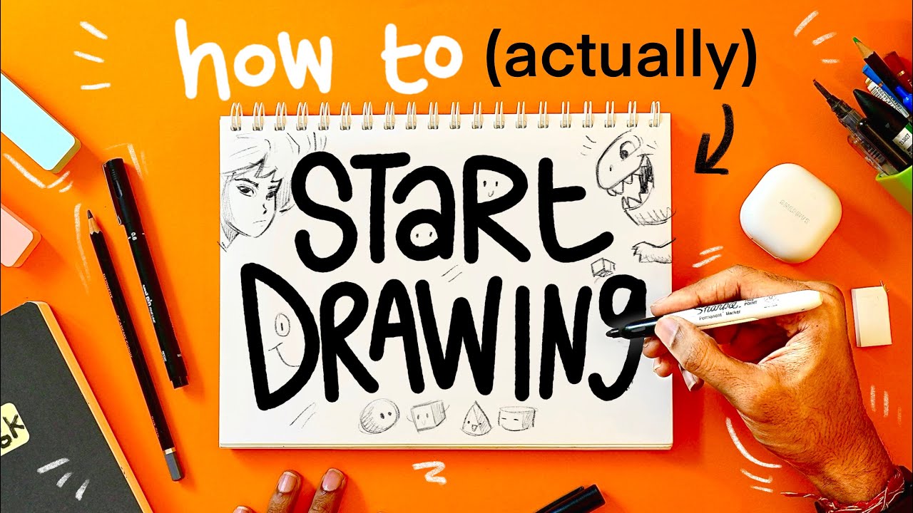 Thumbnail for How to ACTUALLY Start Drawing for beginners
