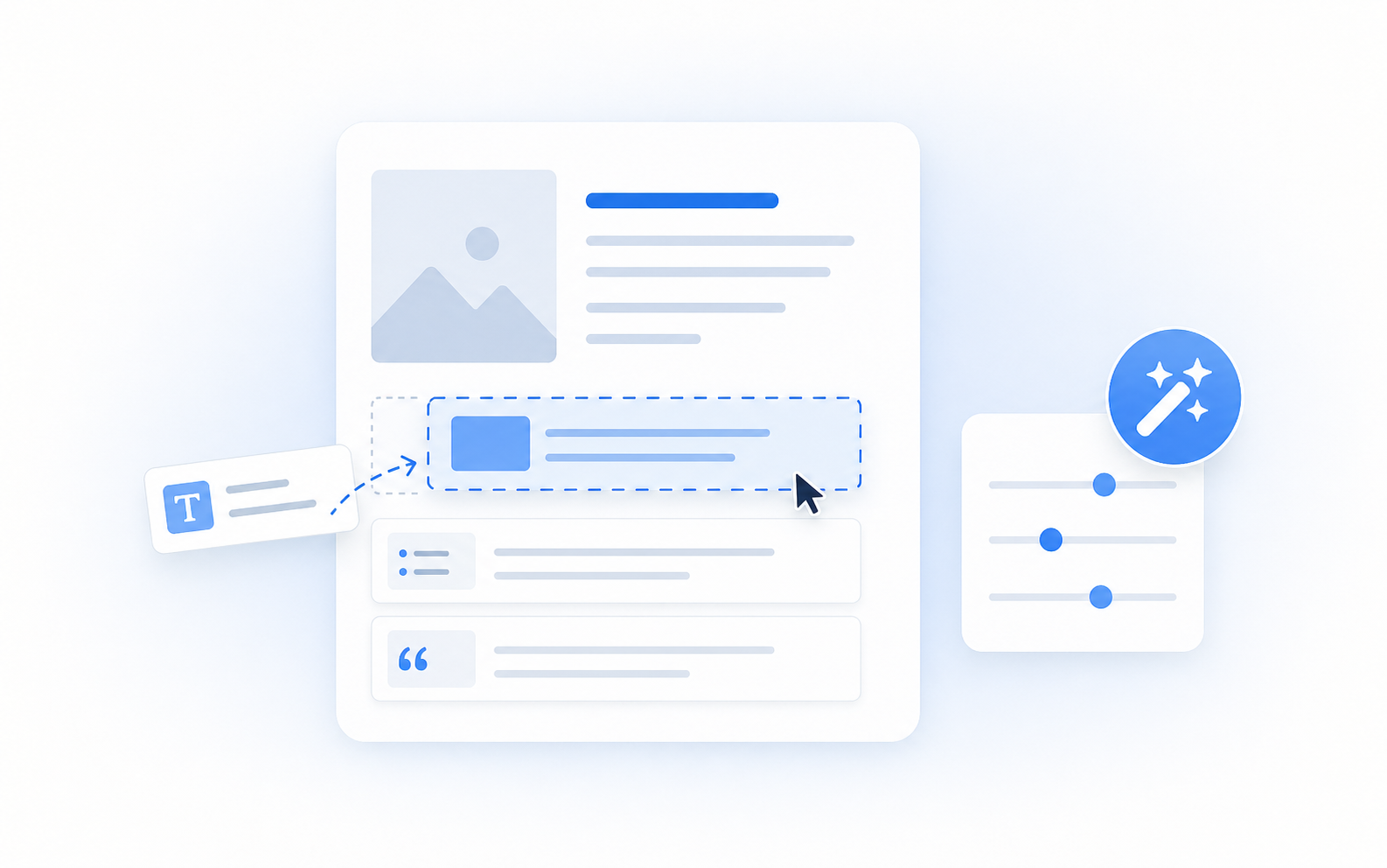 Simple illustration of customizing the article layout before generation.