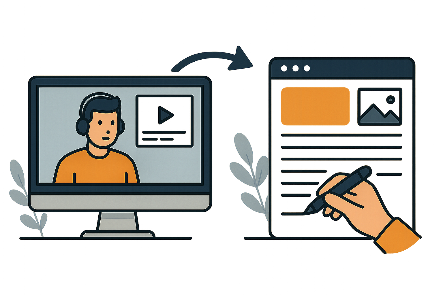 Webinar being converted into a blog post article